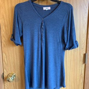 Blue Pink Republic roll cuffed sleeve shirt sz M